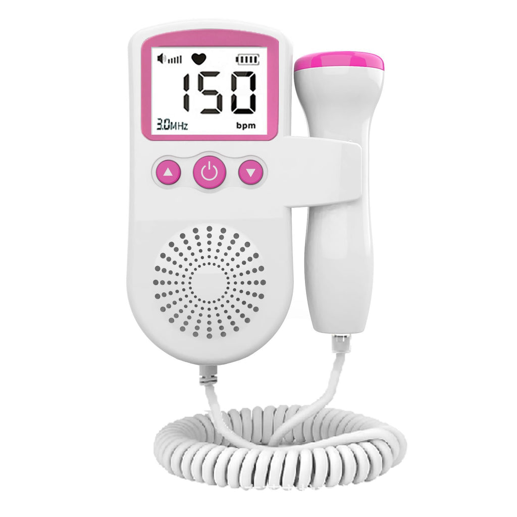 Fetal Doppler Baby Heartbeat Monitor – Home Pregnancy Fetal Heart Rate Detector with LCD Display, Safe & Radiation-Free