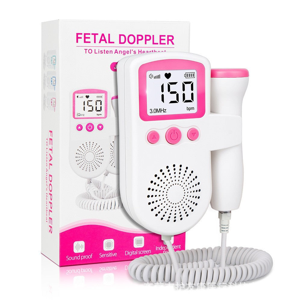 Fetal Doppler Baby Heartbeat Monitor – Home Pregnancy Fetal Heart Rate Detector with LCD Display, Safe & Radiation-Free