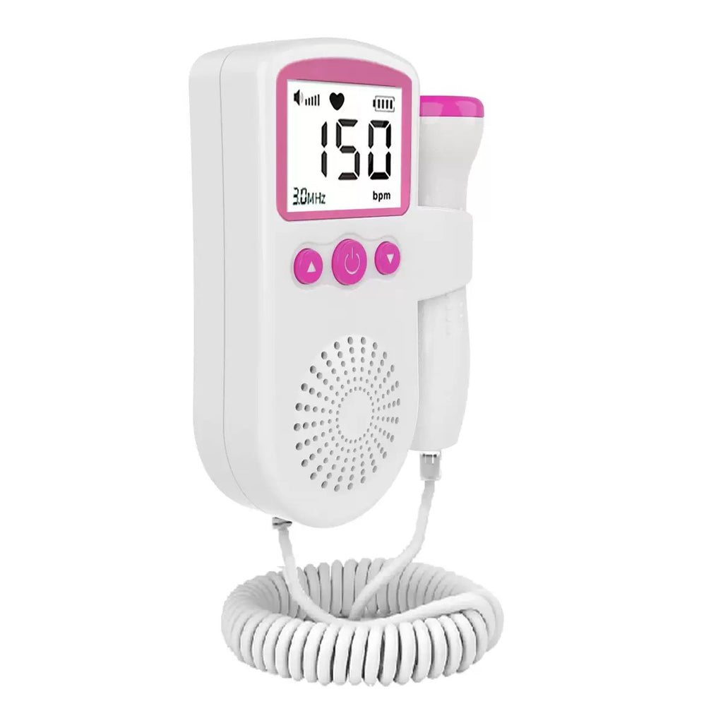 Fetal Doppler Baby Heartbeat Monitor – Home Pregnancy Fetal Heart Rate Detector with LCD Display, Safe & Radiation-Free