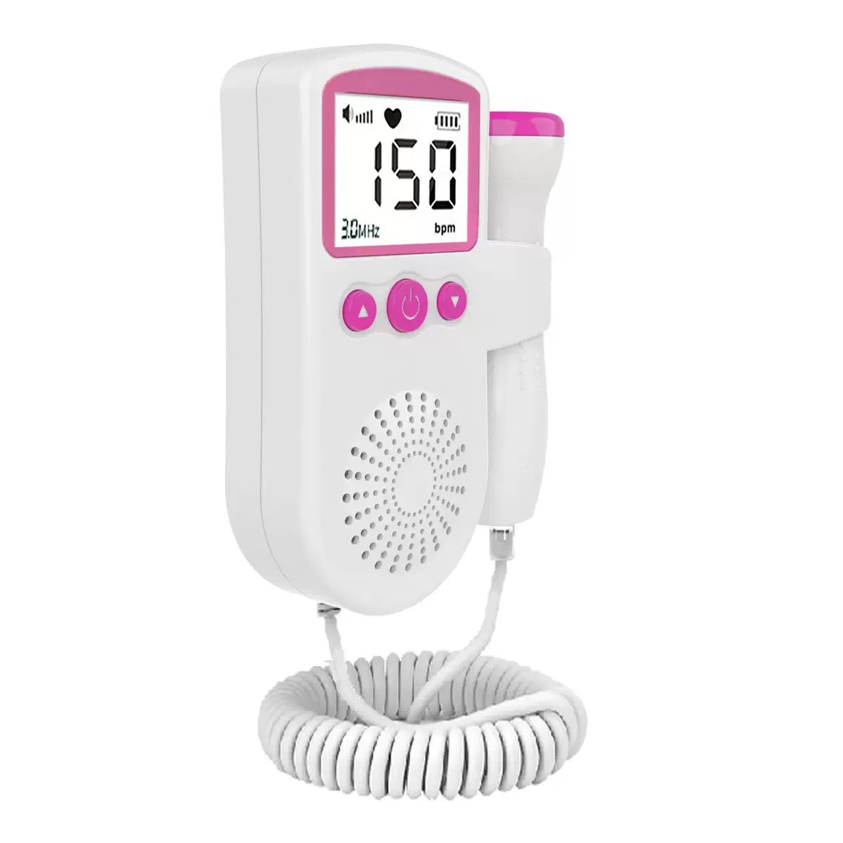 Fetal Doppler Baby Heartbeat Monitor – Home Pregnancy Fetal Heart Rate Detector with LCD Display, Safe & Radiation-Free